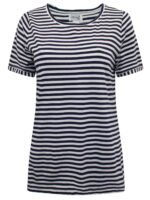 NAVY Modal Blend Short Sleeve Striped Top Size 10 - 24
