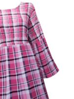 PINK Checkered Long Sleeve Smock Dress Size 20 - 30 - Image 3