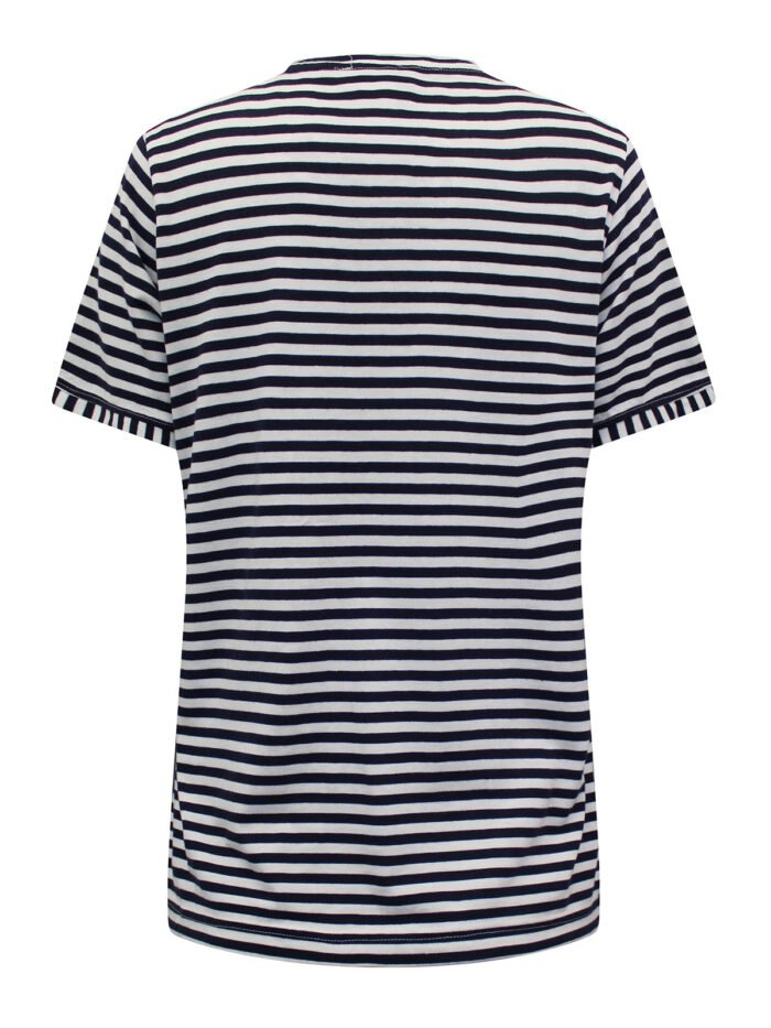 NAVY Modal Blend Short Sleeve Striped Top Size 10 - 24 - Image 3