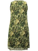 KHAKI Camo Print Embellished Sleeveless Dress Size 12-22 - Image 4