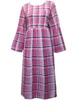 PINK Checkered Long Sleeve Smock Dress Size 20 - 30 - Image 4