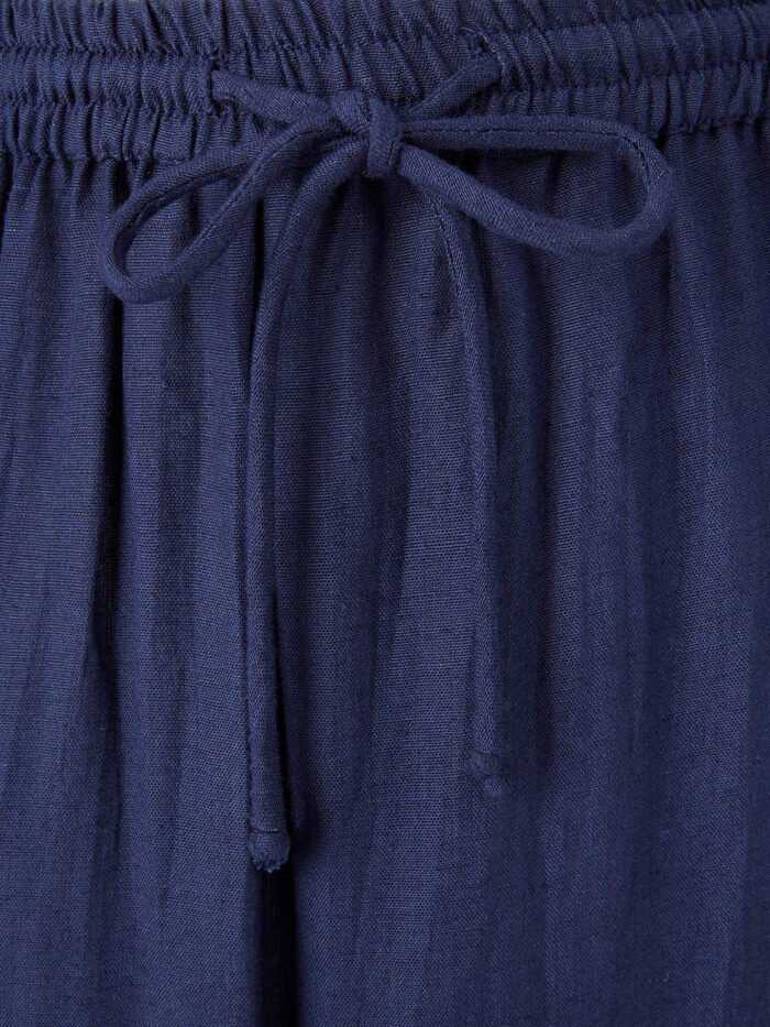 NAVY Linen Blend Gypsy Tiered Skirt Size 12 - 26 - Image 4