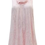 PINK Cotton Blend Knot Detail Crushed Tunic Vest Size 10 -28