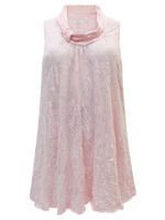 PINK Cotton Blend Knot Detail Crushed Tunic Vest Size 10 -28