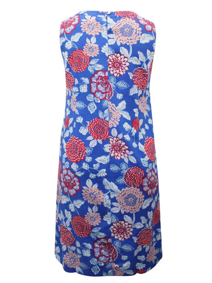MULTI Linen Blend Sleeveless Floral Print Shift Dress Size 16 Only** - Image 3