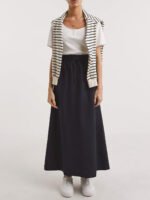 NAVY Linen Blend Maxi Skirt Size 14 -32 - Image 3