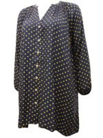 NAVY Oversized Button Through Blouse Size 16 - 20 - Image 3