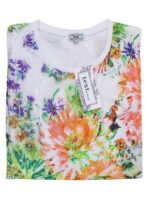 ORANGE Floral Print Lace Top Size 20 - 26 - Image 4