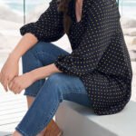 NAVY Oversized Button Through Blouse Size 16 - 20