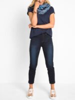 NAVY Pure Cotton Short Sleeve Bubble Hem Top Size 14 - 20 - Image 5
