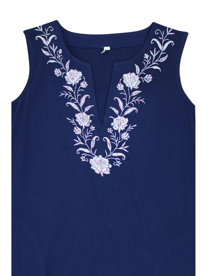 NAVY Pure Cotton Sleeveless Embroidered Dress Size 10 - 18 - Image 5