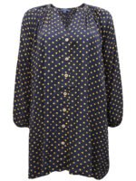 NAVY Oversized Button Through Blouse Size 16 - 20 - Image 6