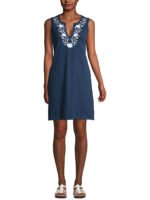 NAVY Pure Cotton Sleeveless Embroidered Dress Size 10 - 18 - Image 6