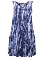 Originals BLUE Tie Dye Stretch Swing Tunic Dress Size 18 - 28