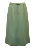 KHAKI Linen Blend Midi Skirt Size 16 - 28