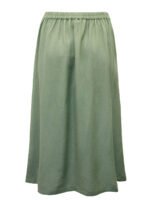 KHAKI Linen Blend Midi Skirt Size 16 - 28 - Image 3