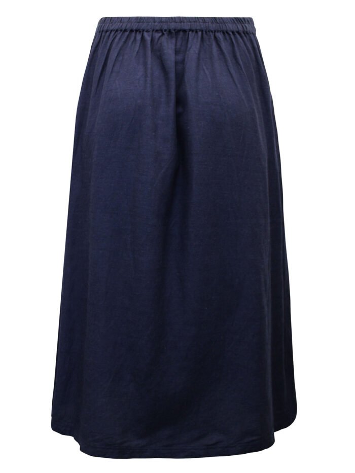 NAVY Linen Blend Midi Skirt Size 14 - 28 - Image 3