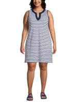 NAVY Pure Cotton Sleeveless Striped Dress Size 10 - 30