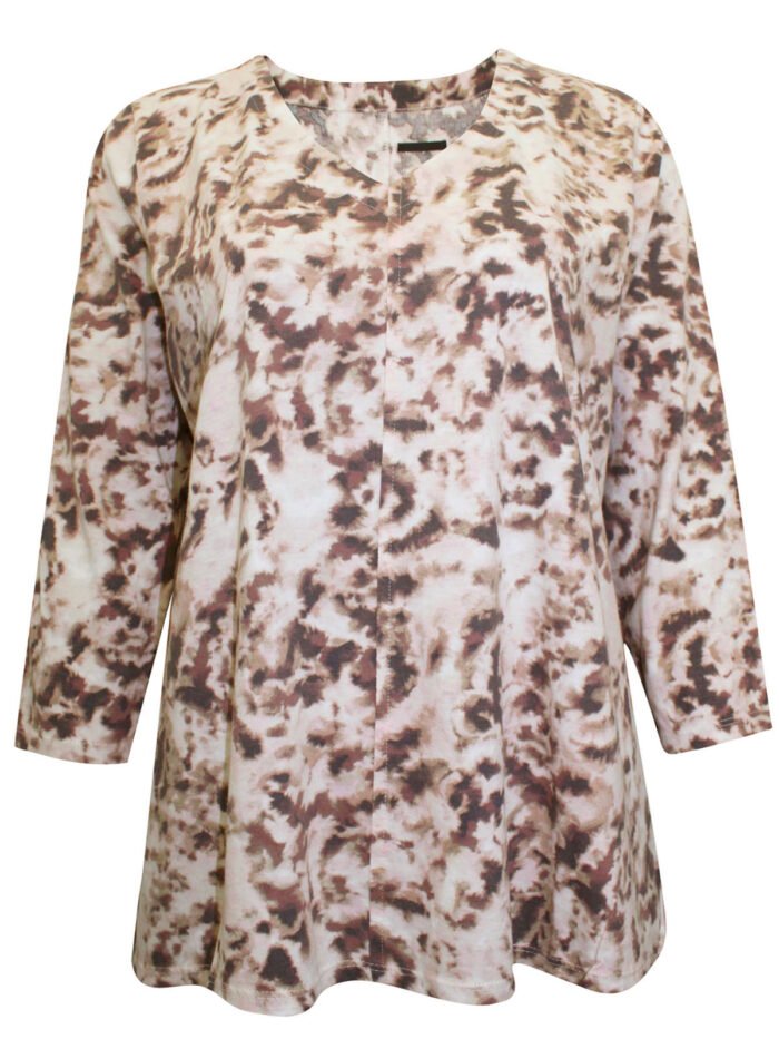 PINK Pure Cotton Tie Dye 3/4 Sleeve Top Size 12 - 16 - Image 4