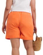 ORANGE Linen Blend Knee Length Shorts Size 20-32 - Image 4