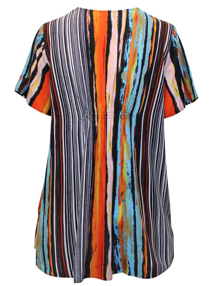MULTI Printed Notch Neck Woven Top Size 22 - 34 - Image 4