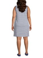 NAVY Pure Cotton Sleeveless Striped Dress Size 10 - 30 - Image 4