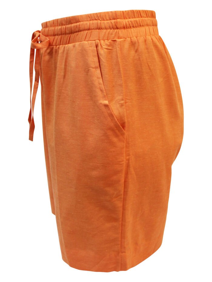 ORANGE Linen Blend Knee Length Shorts Size 20 - 32 - Image 4