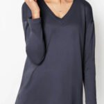 NAVY Supima Cotton Long Sleeve Tunic Size 10 - 26