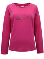 PINK Cotton Rich Embossed 'Feel Good' Slogan Long Sleeve Top Size 10 -28