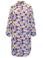 MULTI Printed Sheer Longline Shirt Size 12 - 22 - Image 2