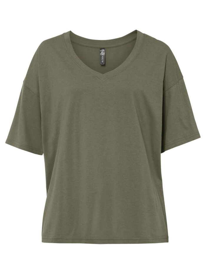 KHAKI Short Sleeve Cotton Jersey Top Size 10 - 28 - Image 2