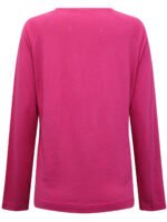 PINK Cotton Rich Embossed 'Feel Good' Slogan Long Sleeve Top Size 10 -28 - Image 3