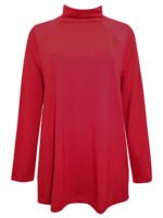 RED Modal Blend Turtle Neck Top Size 10 - 16 - Image 3