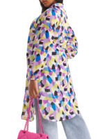 MULTI Printed Sheer Longline Shirt Size 12 - 22 - Image 5