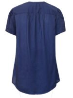 NAVY Pintucked Half-Button Tunic Size 20 - 42 - Image 6