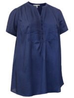 NAVY Pintucked Half-Button Tunic Size 20 - 42 - Image 7