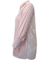 PINK Cotton Rich Longline Blouse Size 16 - 34 - Image 3