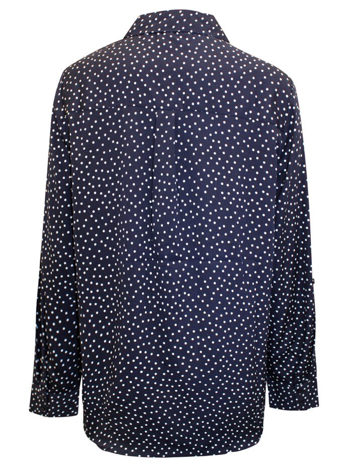 NAVY Polka Dot Print Pocket Blouse Size 14 - 20 - Image 3