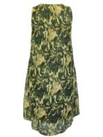 KHAKI Sleeveless Camo Embellished Shift Dress Size 12 - 22 - Image 3