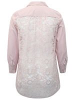 PINK Cotton Rich Longline Blouse Size 16 - 34 - Image 4