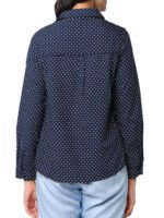 NAVY Polka Dot Print Pocket Blouse Size 14 - 20 - Image 5