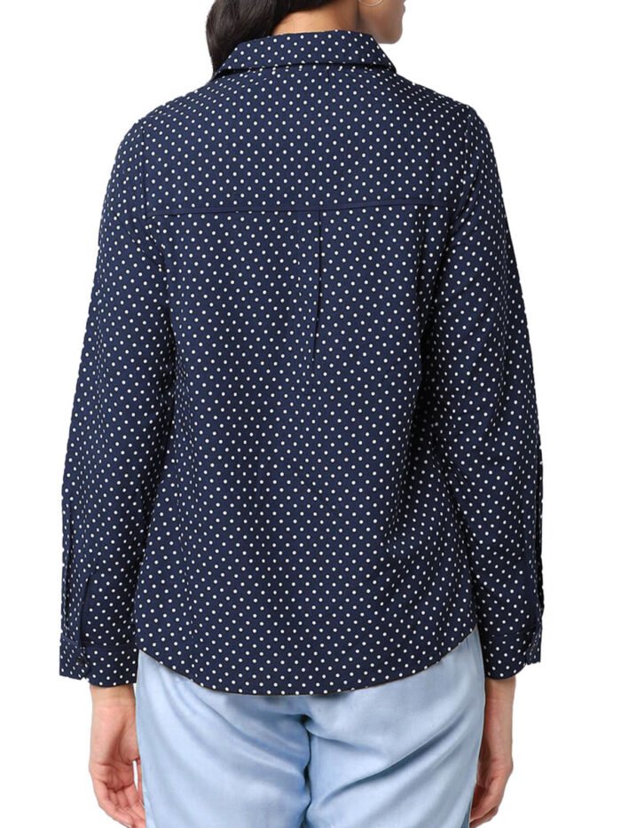 NAVY Polka Dot Print Pocket Blouse Size 14 - 20 - Image 5