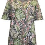 MULTI Pure Cotton Tropical Print T-Shirt Size 12 - 24