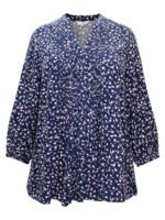 NAVY Printed 3/4 Sleeve Pintuck Blouse Size 14 - 26