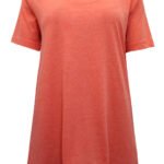 ORANGE Pure Cotton Mock Layer Short Sleeve Top Size 10 - 12