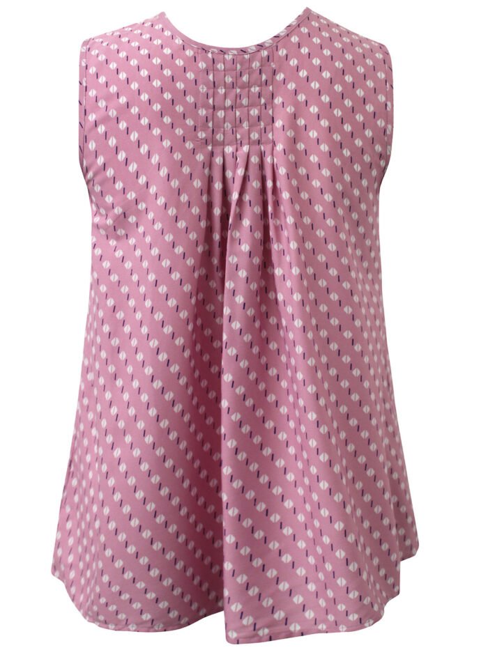 PINK Diamond Geo Pleated Tank Size 14 - 46 - Image 3