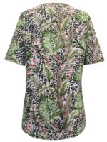 MULTI Pure Cotton Tropical Print T-Shirt Size 12 - 24 - Image 3