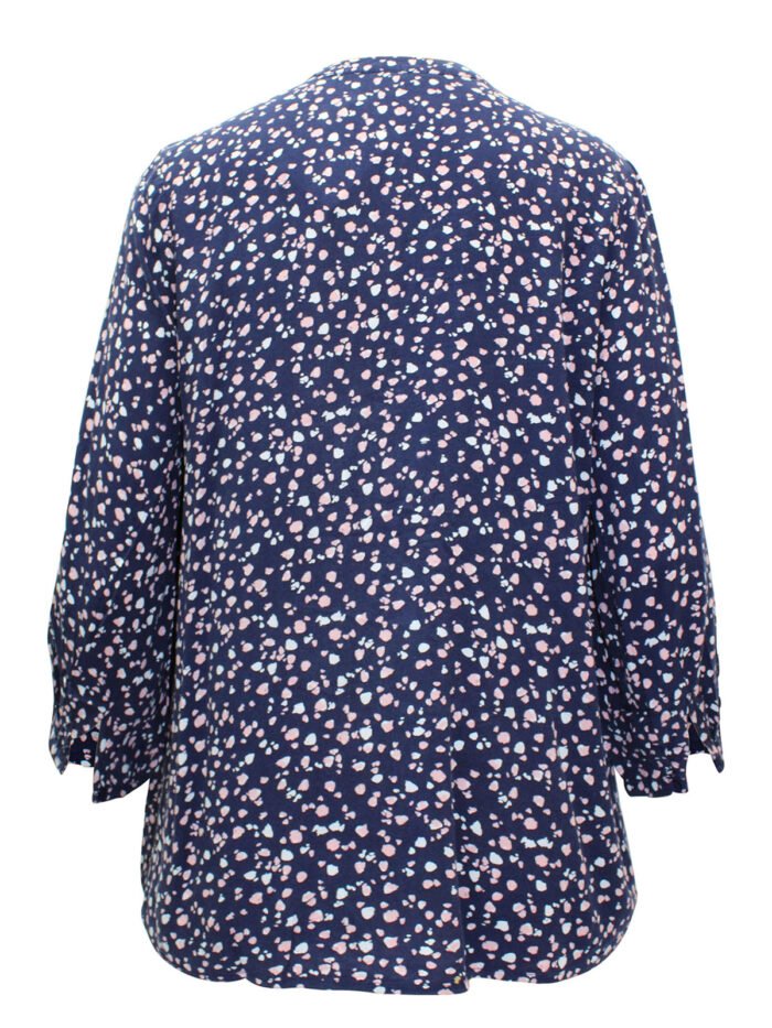 NAVY Printed 3/4 Sleeve Pintuck Blouse Size 14 - 26 - Image 3