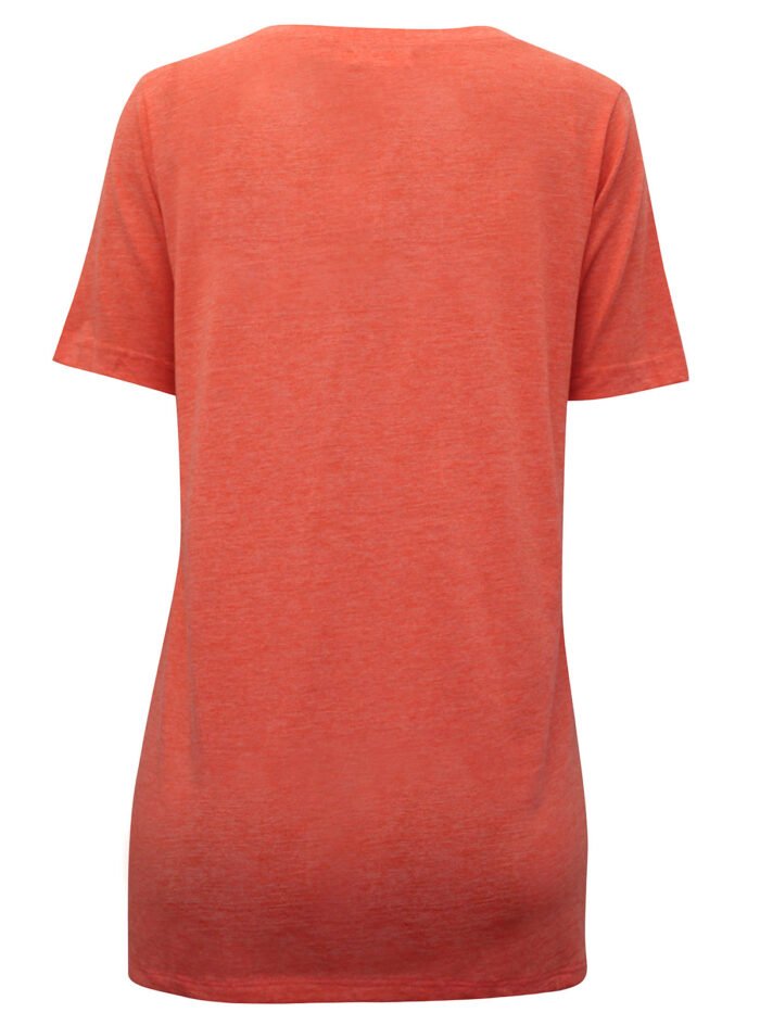 ORANGE Pure Cotton Mock Layer Short Sleeve Top Size 10 - 12 - Image 3