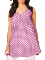 PINK Diamond Geo Pleated Tank Size 14 - 46